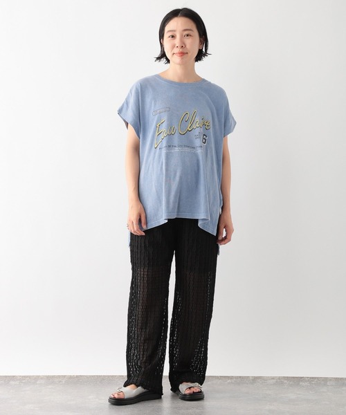 LEPSIM（レプシィム）の「【産前・産後対応】マタニティ／加工ロゴノースリーブ　136009（マタニティウェア/グッズ・レディース・オフホワイト/ブルー/グレー・FREE）」の9枚目の写真