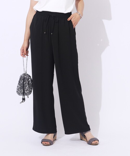 DRESKIP（ドレスキップ）の「◆【セットアップ可/洗える】さらさらぷるん イージーワイドパンツ（その他パンツ・レディース・ナチュラル/ダークブラウン/ブラック・02/03/04）」の8枚目の写真