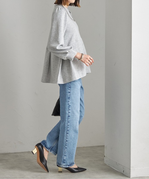 each(イーチ)の「ペプラムスウェット(スウェット・レディース・ブラック/グレー/チャコールグレー/ホワイト・FREE)」の9枚目の写真