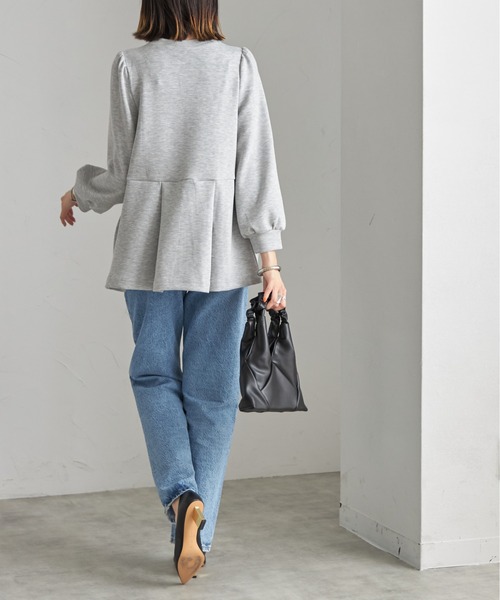 each(イーチ)の「ペプラムスウェット(スウェット・レディース・ブラック/グレー/チャコールグレー/ホワイト・FREE)」の10枚目の写真