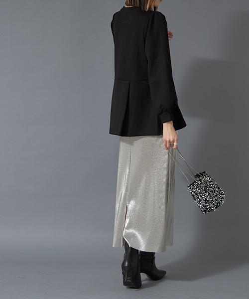 each(イーチ)の「ペプラムスウェット(スウェット・レディース・ブラック/グレー/チャコールグレー/ホワイト・FREE)」の18枚目の写真