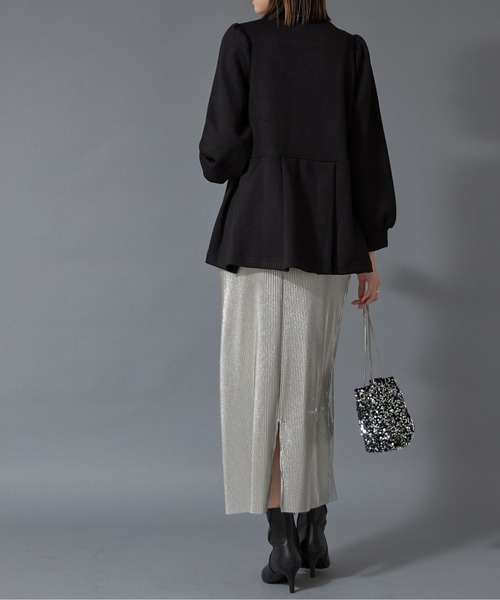 each(イーチ)の「ペプラムスウェット(スウェット・レディース・ブラック/グレー/チャコールグレー/ホワイト・FREE)」の16枚目の写真