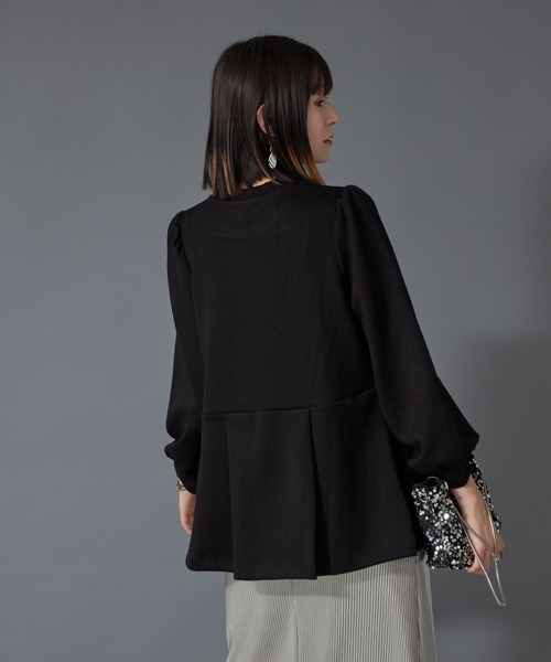 each(イーチ)の「ペプラムスウェット(スウェット・レディース・ブラック/グレー/チャコールグレー/ホワイト・FREE)」の22枚目の写真