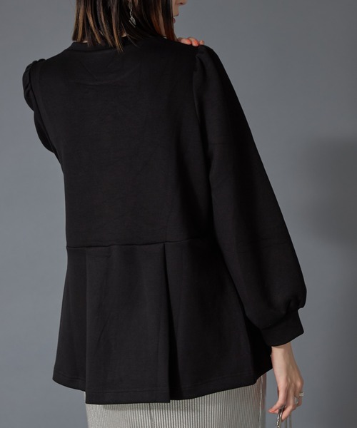 each(イーチ)の「ペプラムスウェット(スウェット・レディース・ブラック/グレー/チャコールグレー/ホワイト・FREE)」の14枚目の写真