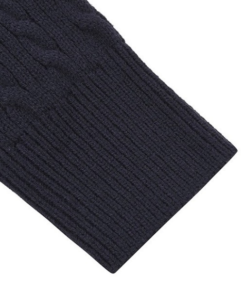 ニット セーター A'GEM/9 × .kom 「muah muah/ムーアムーア」 LOGO OPEN COLLAR CABLE KNIT/オープン A'GEM/9 × .kom 『muah muah/ムーアムーア』 LOGO OPEN COLLAR