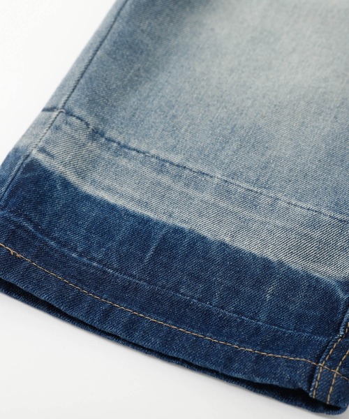 URBAN CHERRY（アーバンチェリー）の「バイカラーウォッシュストレートデニムパンツ（デニムパンツ・キッズ・ブルー・110cm/120cm/130cm/140cm）」の12枚目の写真