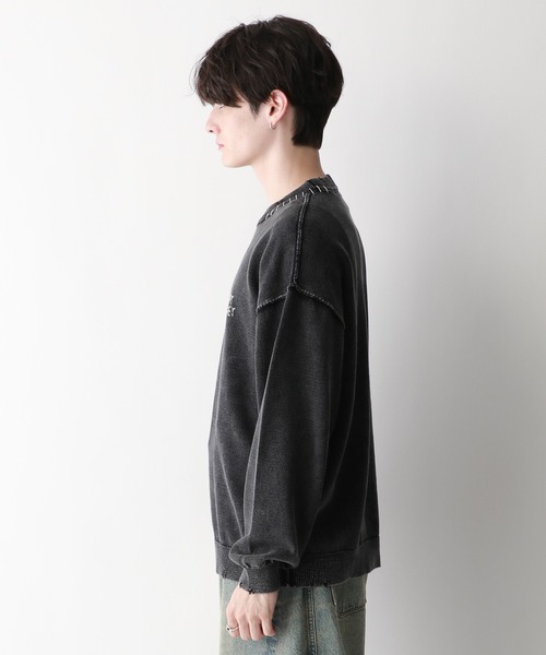 LOEFF ダメージクルーネック　プルオーバー　ネイビー LOEFF ダメージクルーネック プルオーバー ネイビー LOEFF（ロエフ）の