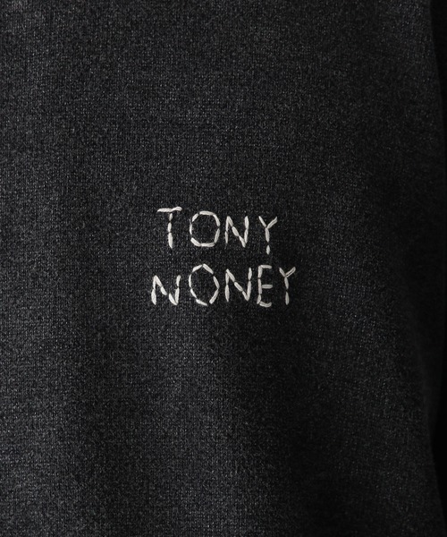 RAGEBLUE（レイジブルー）の「フェードダメージ/ワンポイント刺繍クルーネックニット（ニット/セーター・メンズ・ブルー/スミクロ・MEDIUM/LARGE）」の4枚目の写真