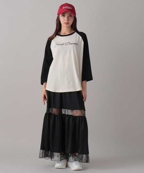 FOREVER 21（フォーエバー トゥエンティーワン）の「【2024FW】レースドッキングスカート（スカート・レディース・ベージュ/ブラック・FREE）」の12枚目の写真