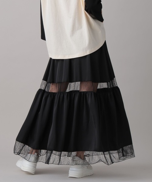FOREVER 21（フォーエバー トゥエンティーワン）の「【2024FW】レースドッキングスカート（スカート・レディース・ベージュ/ブラック・FREE）」の13枚目の写真