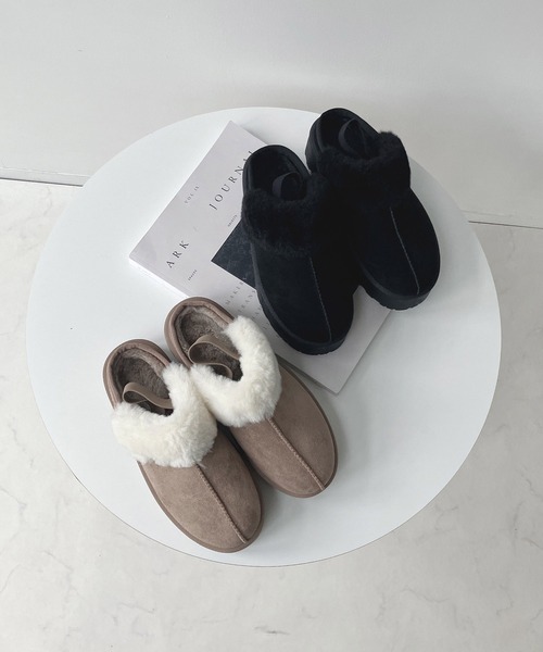 厚底ムートンサンダル（サンダル）｜AS KNOW AS plus（アズノゥアズ