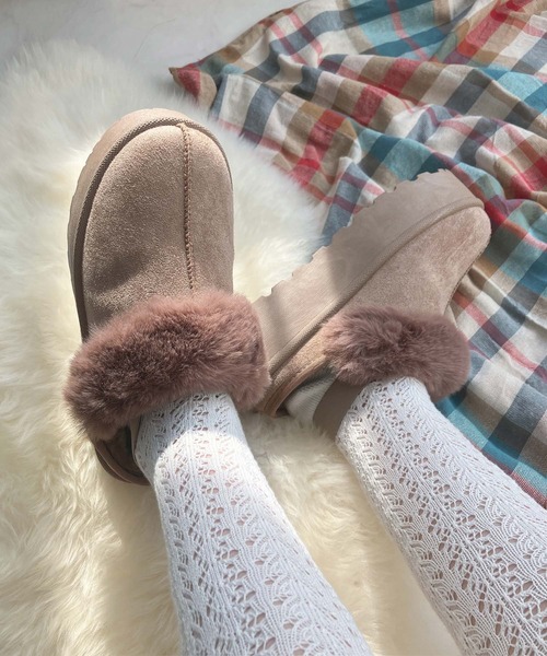 AS KNOW AS plus（アズノゥアズプラス）の「厚底ムートンサンダル（サンダル・レディース・ブラック/ベージュ/ライトベージュ・LL/S/M/L）」の21枚目の写真