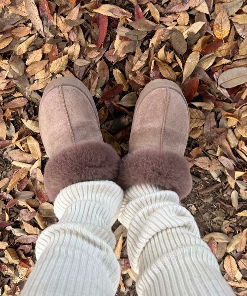 AS KNOW AS plus（アズノゥアズプラス）の「厚底ムートンサンダル（サンダル・レディース・ブラック/ベージュ/ライトベージュ・LL/S/M/L）」の22枚目の写真