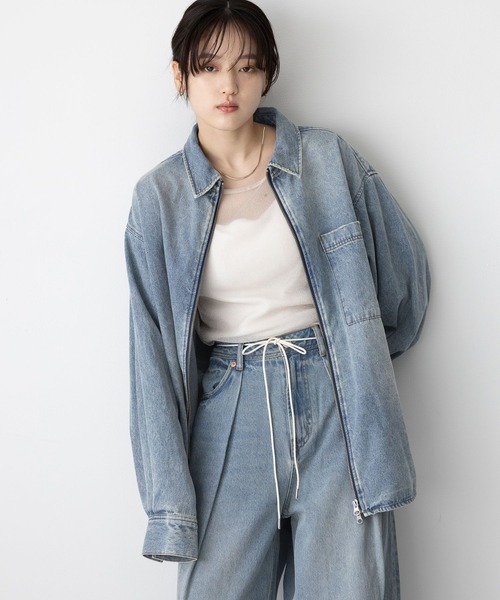 RAGEBLUE（レイジブルー）の「【UNISEX】 overdyed denim loose shirt