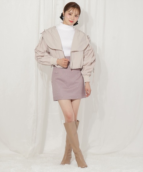 WILLSELECTION(ウィルセレクション)の「ハートカラーギャザーブルゾン(ブルゾン・レディース・ピンク/ブラック/カーキ/ベージュ・FREE)」の14枚目の写真