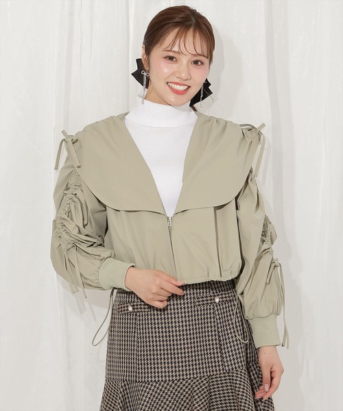 WILLSELECTION(ウィルセレクション)の「ハートカラーギャザーブルゾン(ブルゾン・レディース・ピンク/ブラック/カーキ/ベージュ・FREE)」の15枚目の写真