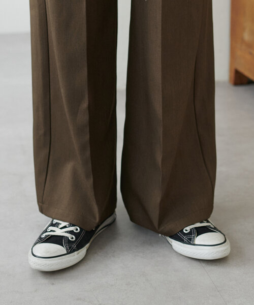 DISCOAT（ディスコート）の「【平成エモ】2タックダブルウエストワイドパンツ（その他パンツ・レディース・ブラウン/グレー/ブラック・MEDIUM/LARGE/SMALL）」の9枚目の写真