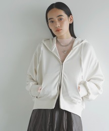 VIS | 【洗える】ポンチショートパーカー(パーカー)