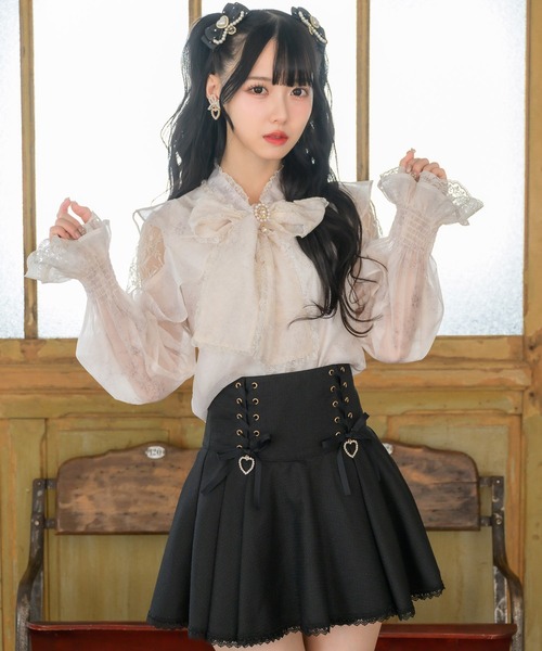 ROJITA(ロジータ)の「ハートチャーム付きレースアップツイードスカパン(スカート・レディース・ホワイト/グレー/ブラック・FREE)」の15枚目の写真