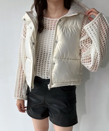 AS KNOW AS plus | ◇フード付き中綿ショートベスト(ダウンベスト)