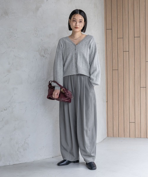 スラックスコクーンボリュームパンツ（スラックス）｜A part by