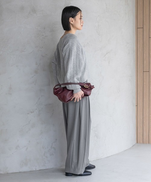 スラックスコクーンボリュームパンツ（スラックス）｜A part by