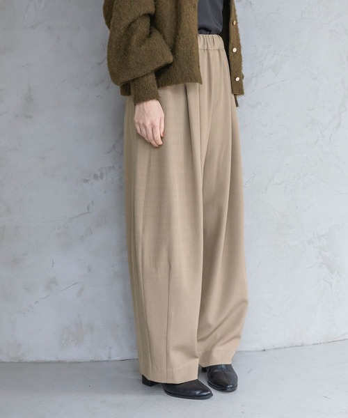 スラックスコクーンボリュームパンツ（スラックス）｜A part by