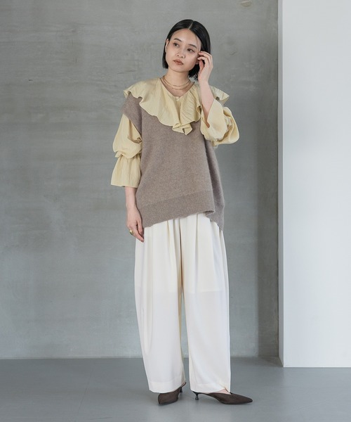 スラックスコクーンボリュームパンツ M apart by lowrys 完売品 スラックスコクーンボリュームパンツ（スラックス）｜A part by
