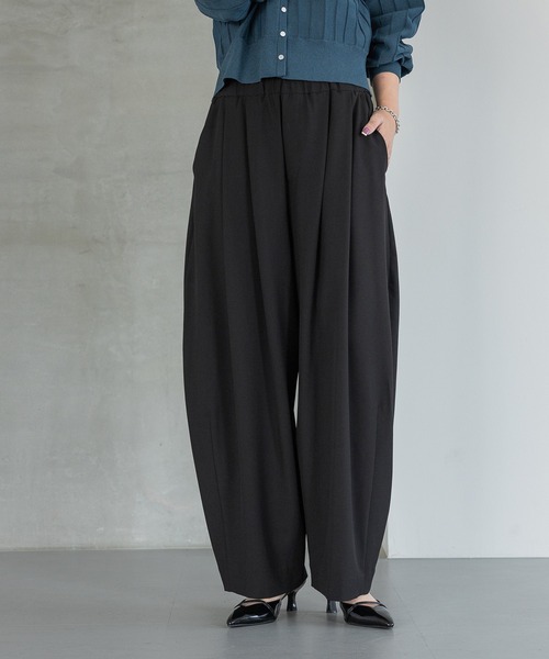 スラックスコクーンボリュームパンツ M 黒 新品 apart by lowrys スラックスコクーンボリュームパンツ（スラックス）｜A part by
