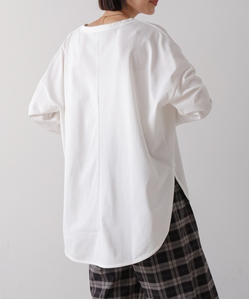 Bou Jeloud（ブージュルード）の「DogプリントTシャツ（Tシャツ/カットソー・レディース・オフホワイト/チャコールグレー・FREE）」の8枚目の写真