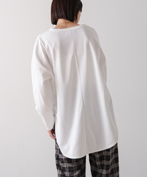 Bou Jeloud（ブージュルード）の「DogプリントTシャツ（Tシャツ/カットソー・レディース・オフホワイト/チャコールグレー・FREE）」の10枚目の写真