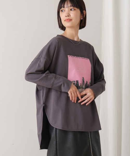 Bou Jeloud（ブージュルード）の「DogプリントTシャツ（Tシャツ/カットソー・レディース・オフホワイト/チャコールグレー・FREE）」の14枚目の写真