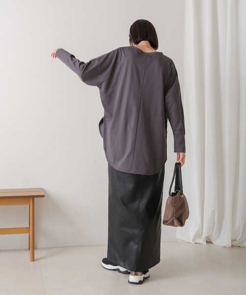 Bou Jeloud（ブージュルード）の「DogプリントTシャツ（Tシャツ/カットソー・レディース・オフホワイト/チャコールグレー・FREE）」の17枚目の写真