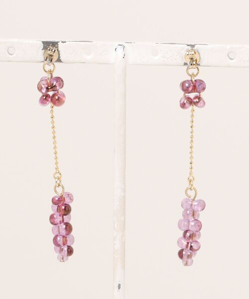 tone（トーン）の「【KAPPY】2連ゆらゆらピアス(MA)（ピアス（両耳用）・レディース・パープル/ピンク・FREE）」の3枚目の写真