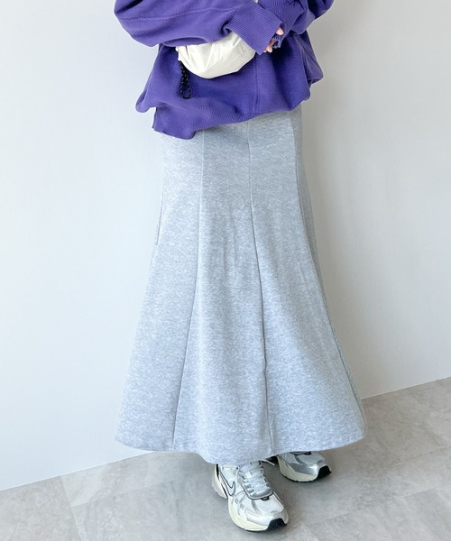 STELLA FISH（ステラフィッシュ）の「スウェットロングフレアスカート（スカート・レディース・グレー/ブラック・FREE）」の19枚目の写真