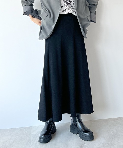 STELLA FISH（ステラフィッシュ）の「スウェットロングフレアスカート（スカート・レディース・グレー/ブラック・FREE）」の11枚目の写真
