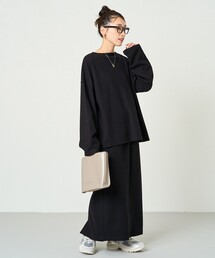 限定展開 起毛 リブ スカート セットアップ(トップス・スカート)