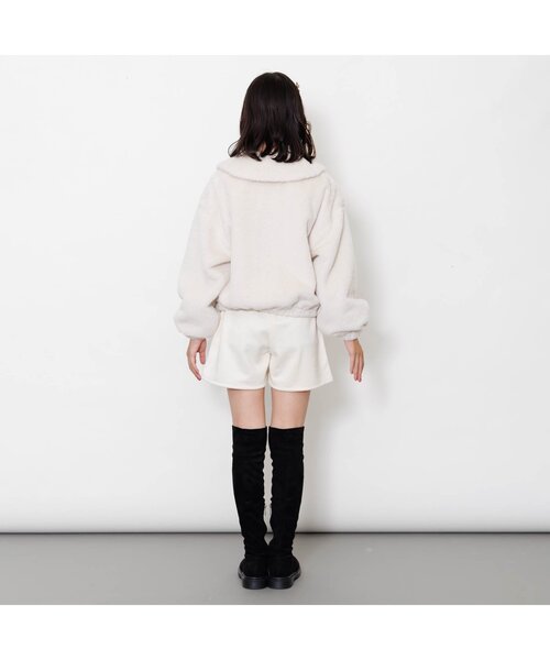 algy(アルジー)の「エコファーブルゾン(ブルゾン・キッズ・ピンク/グレー/アイボリー・SMALL/MEDIUM/X-SMALL/XX-SMALL)」の5枚目の写真