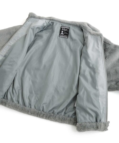 algy(アルジー)の「エコファーブルゾン(ブルゾン・キッズ・ピンク/グレー/アイボリー・SMALL/MEDIUM/X-SMALL/XX-SMALL)」の14枚目の写真