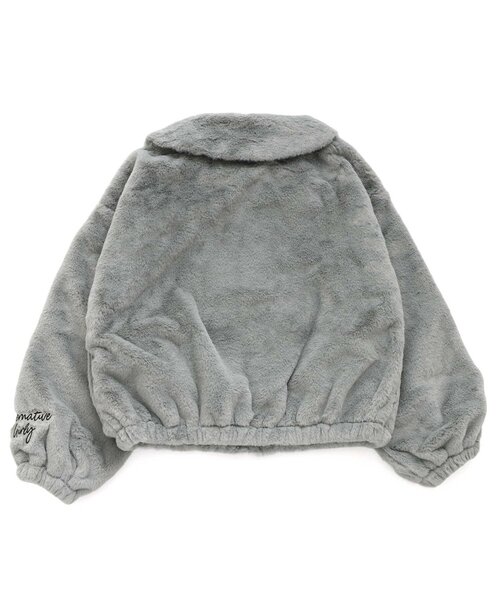 algy(アルジー)の「エコファーブルゾン(ブルゾン・キッズ・ピンク/グレー/アイボリー・SMALL/MEDIUM/X-SMALL/XX-SMALL)」の19枚目の写真