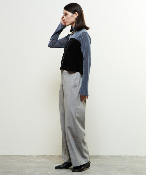 SOFFITTO（ソフィット）の「ベロアストレッチヴィスチェ（その他トップス・レディース・ネイビー/ブラック・M/S）」の7枚目の写真