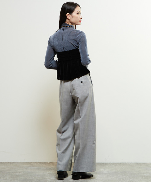 SOFFITTO（ソフィット）の「ベロアストレッチヴィスチェ（その他トップス・レディース・ネイビー/ブラック・M/S）」の9枚目の写真