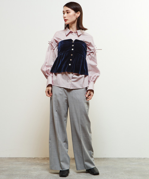 SOFFITTO（ソフィット）の「ベロアストレッチヴィスチェ（その他トップス・レディース・ネイビー/ブラック・M/S）」の16枚目の写真