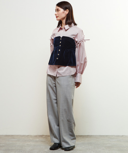 SOFFITTO（ソフィット）の「ベロアストレッチヴィスチェ（その他トップス・レディース・ネイビー/ブラック・M/S）」の19枚目の写真