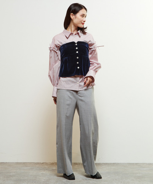 SOFFITTO（ソフィット）の「ベロアストレッチヴィスチェ（その他トップス・レディース・ネイビー/ブラック・M/S）」の21枚目の写真