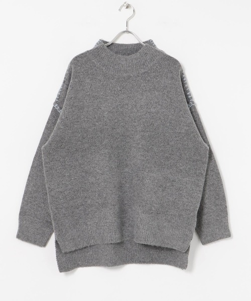 ITEMS URBANRESEARCH（アイテムズ アーバンリサーチ）の「ハンドステッチハイネックニット（ニット/セーター・レディース・イエロー/ライトベージュ/グレー/チャコールグレー・FREE）」の21枚目の写真