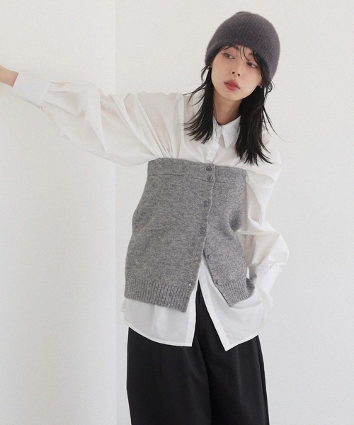 LIAN(リアン)の「2WAYニットベアビスチェ(その他トップス・レディース・ブラック/アイボリー/グレー・FREE)」の14枚目の写真
