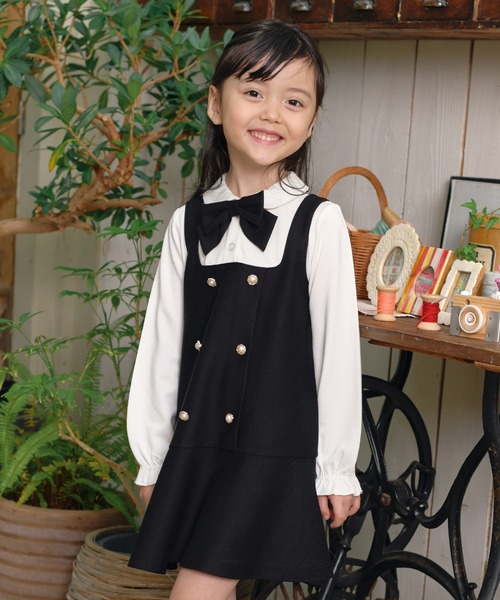 【セール】リボン付き重ね着風ワンピース(100～140)（ワンピース）｜KP（ケーピー） 5,995円