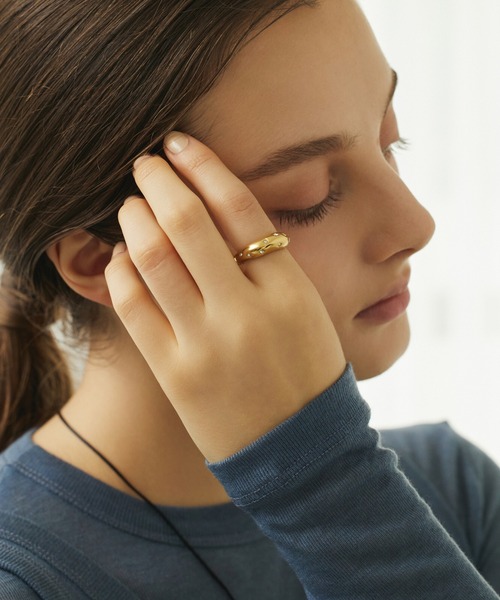 CENE(セネ)の「【CENE】セネ/セグメントストーンリング(リング・レディース・シルバー/ゴールド・#9/#11/#13)」の3枚目の写真