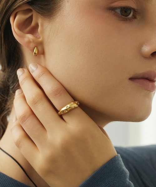 CENE(セネ)の「【CENE】セネ/セグメントストーンリング(リング・レディース・シルバー/ゴールド・#9/#11/#13)」の5枚目の写真